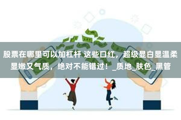 股票在哪里可以加杠杆 这些口红，超级显白显温柔显嫩又气质，绝对不能错过！_质地_肤色_黑管