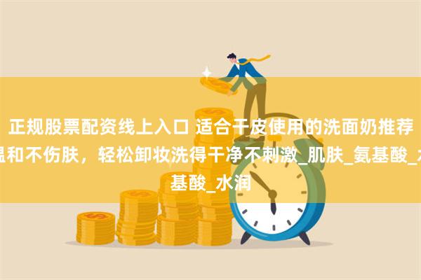 正规股票配资线上入口 适合干皮使用的洗面奶推荐：温和不伤肤，轻松卸妆洗得干净不刺激_肌肤_氨基酸_水润
